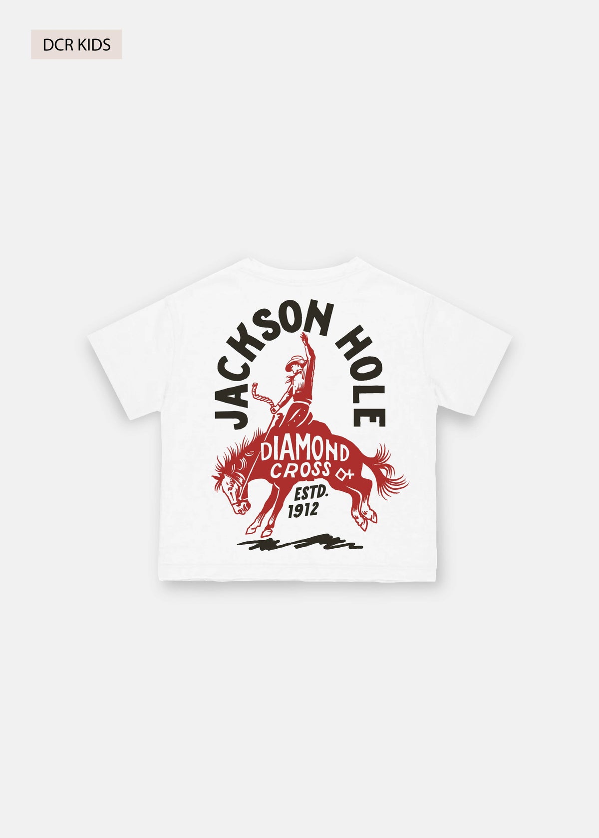 White | Diamond cross ranch Maverick Kids t-shirt