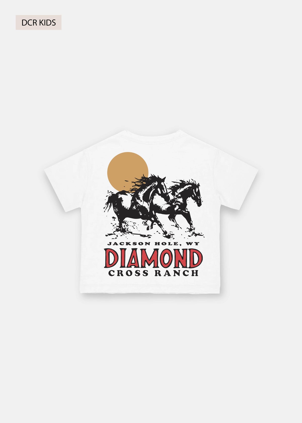 White | Diamond cross ranch Jackson Wild Kids t-shirt