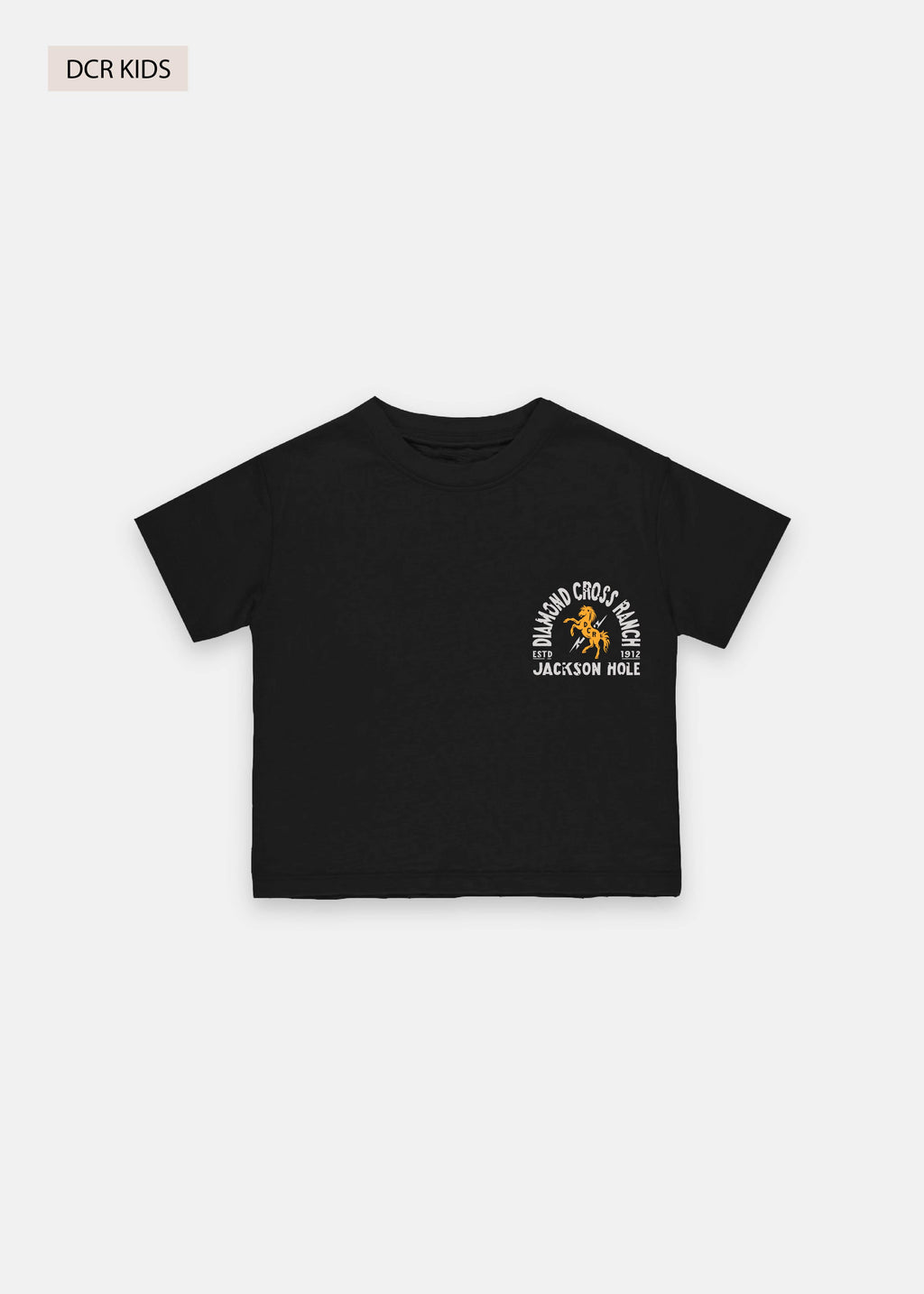 Black | Diamond cross ranch kids black t-shirt