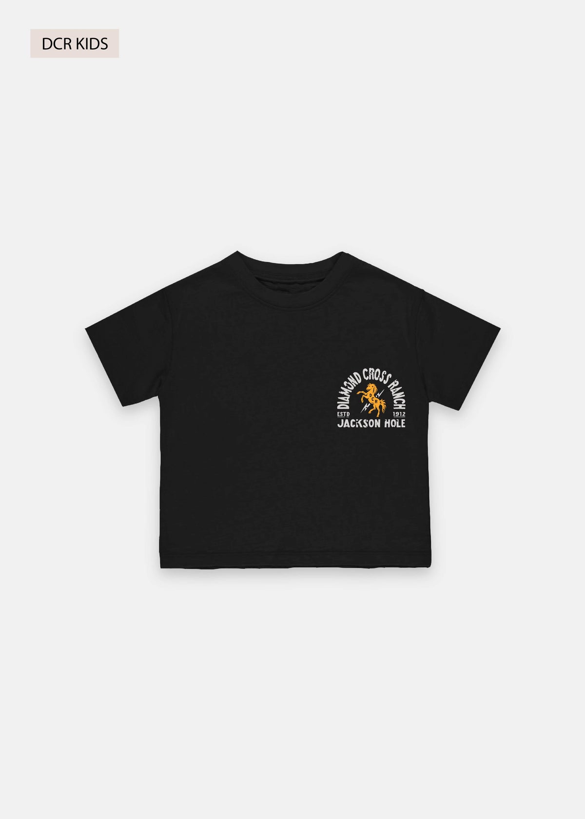 Black | Diamond cross ranch kids black t-shirt