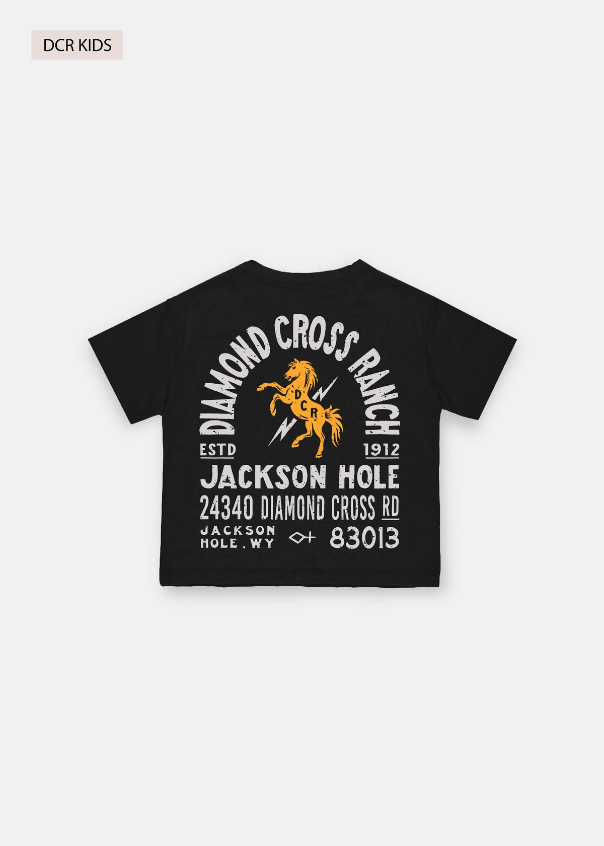 Black | Diamond cross ranch kids black t-shirt