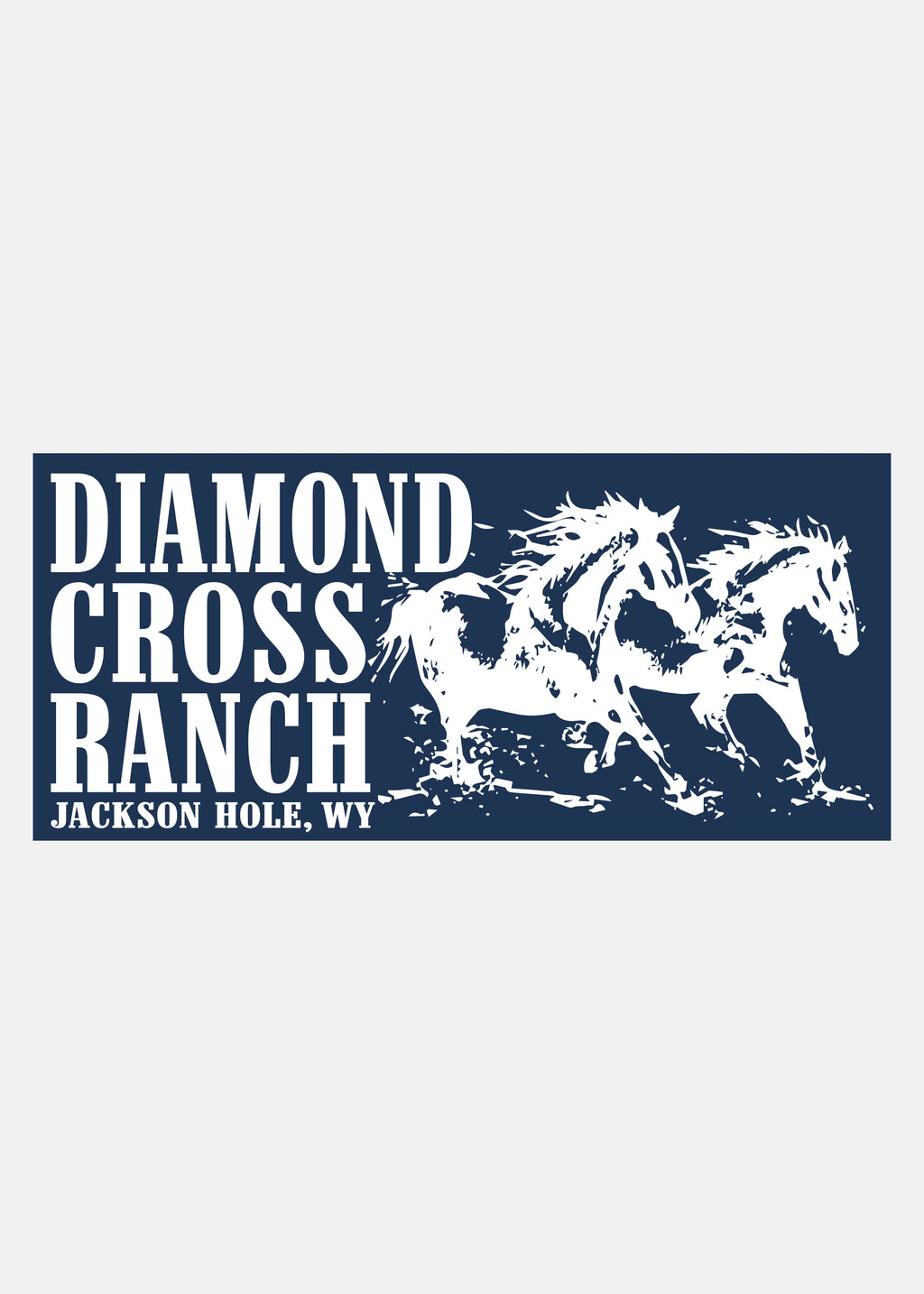 White on Blue | Horses Runnin Sticker