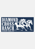White on Blue | Horses Runnin Sticker