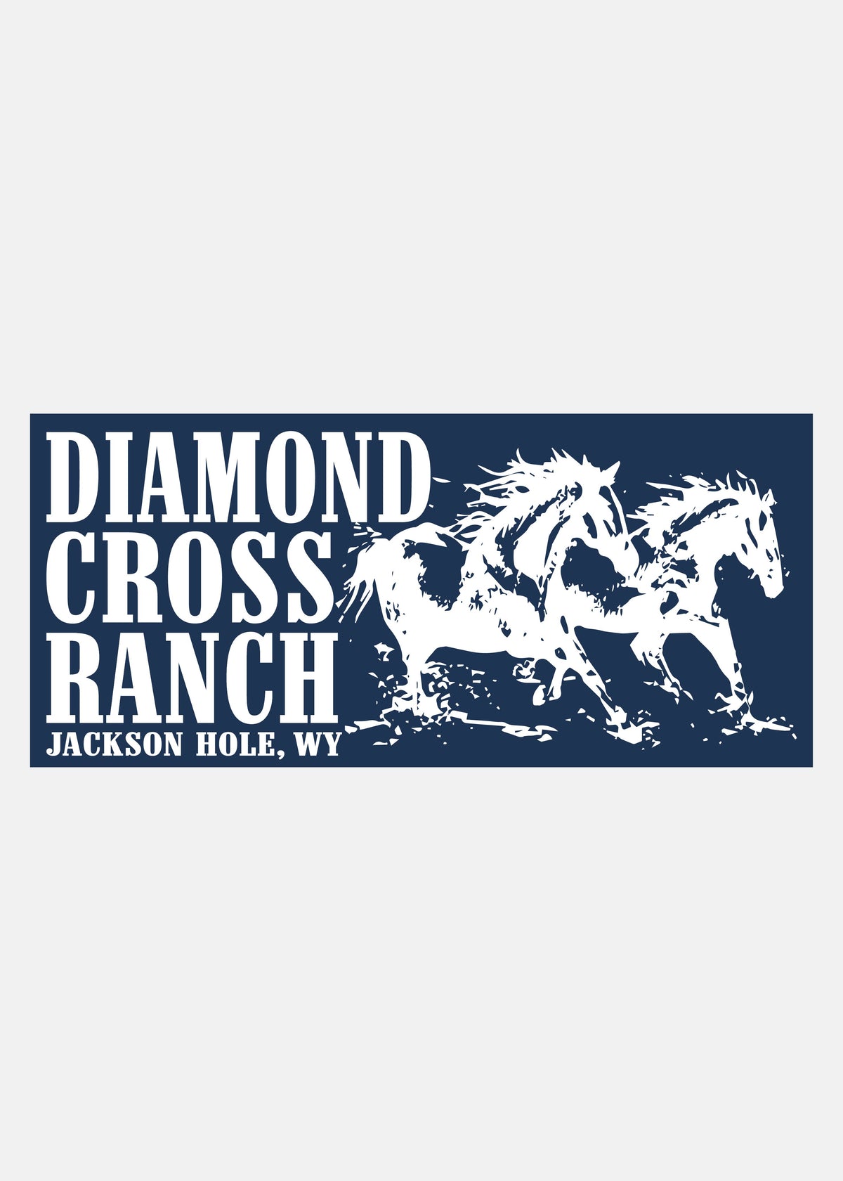 White on Blue | Horses Runnin Sticker