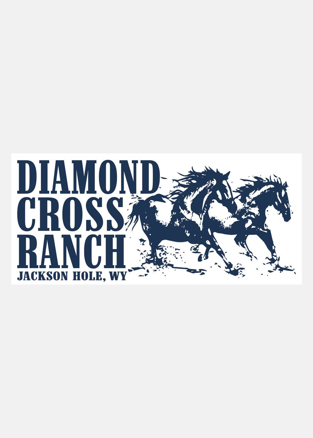 Blue on White | Horses Runnin Sticker