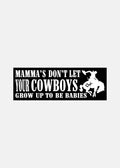 White on Black | Cowboys Babies Sticker