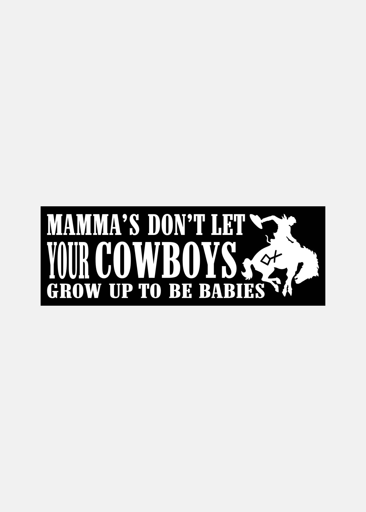 White on Black | Cowboys Babies Sticker