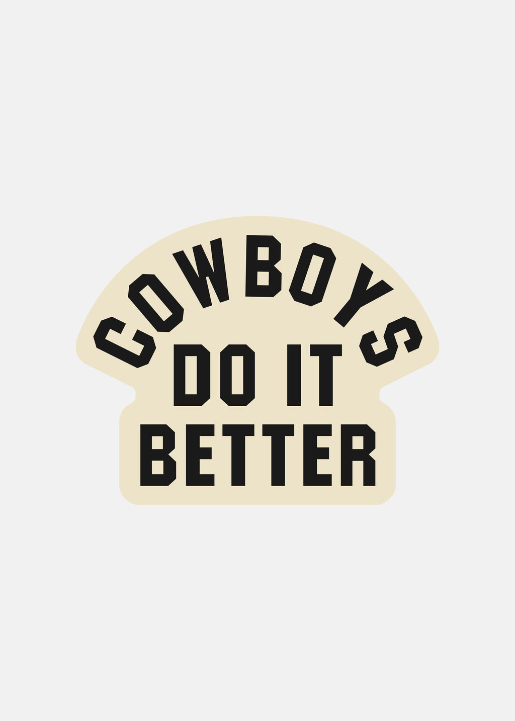 Black on Offwhite | Cowboys Do It Better