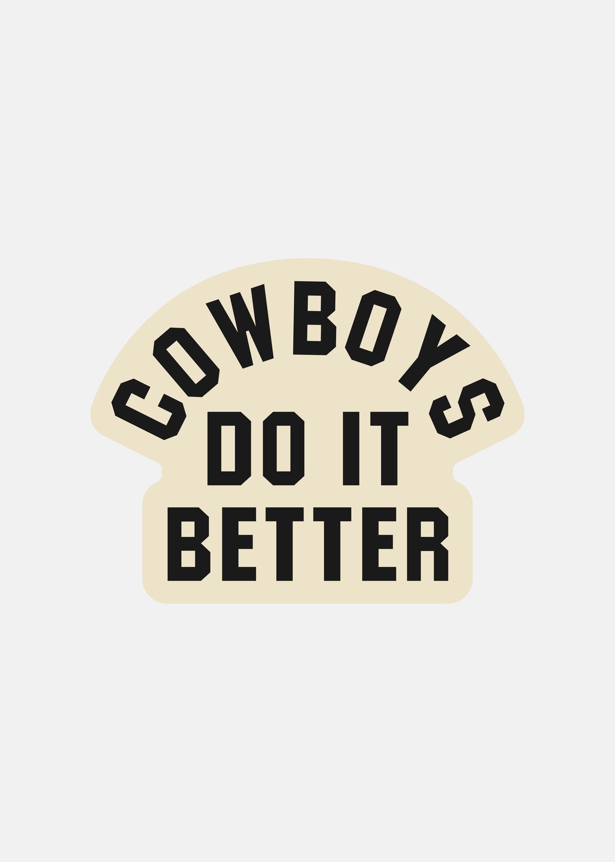 Black on Offwhite | Cowboys Do It Better