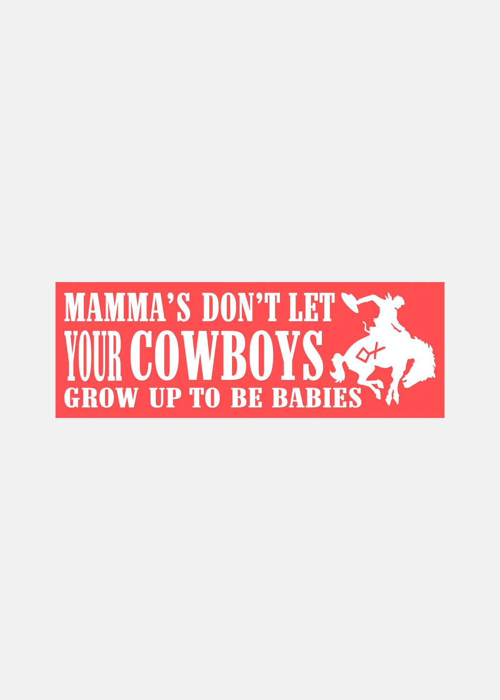 White on Red | Cowboys Babies Sticker