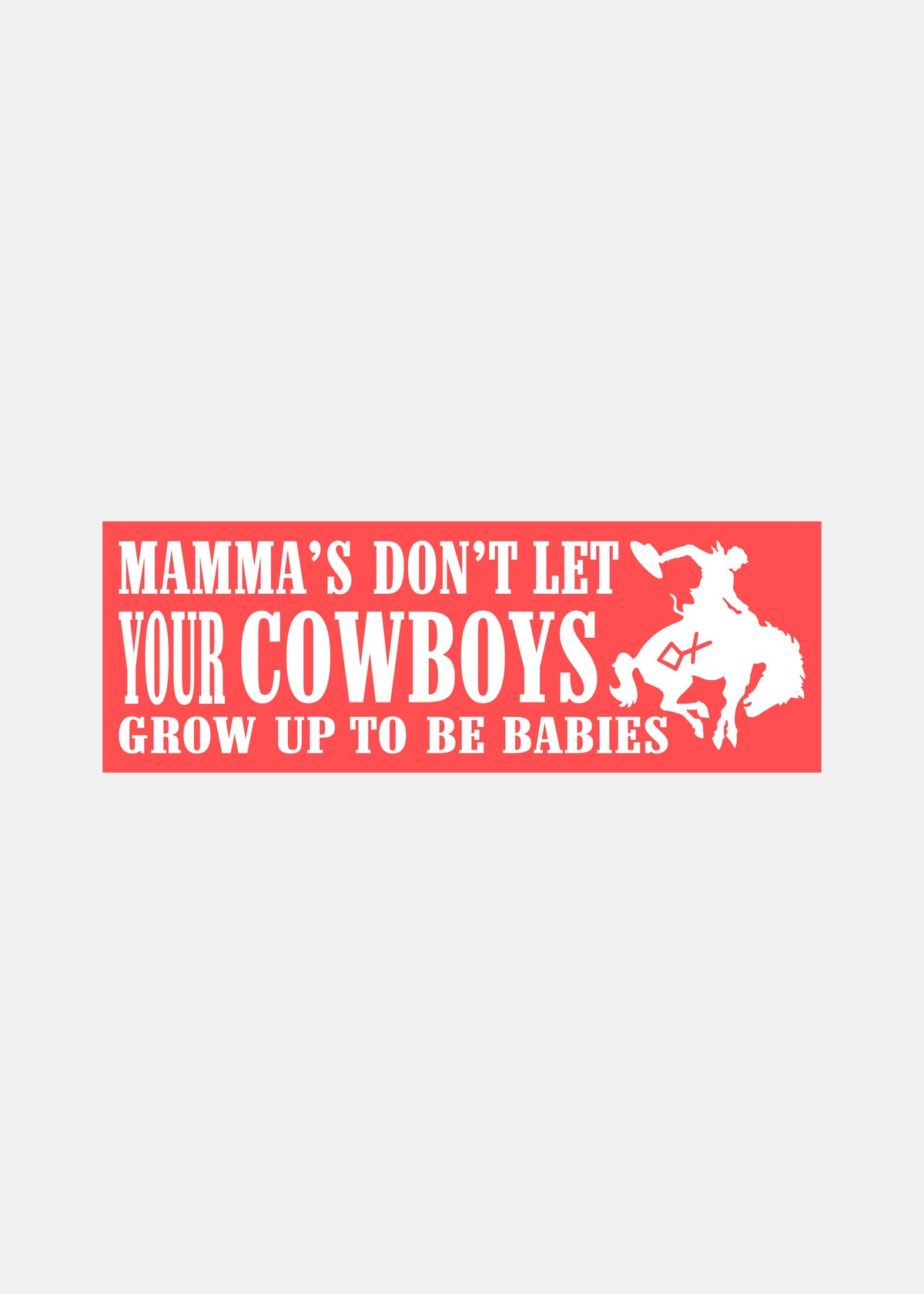 White on Red | Cowboys Babies Sticker
