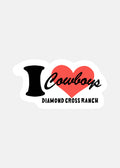 I Heart Cowboys Sticker