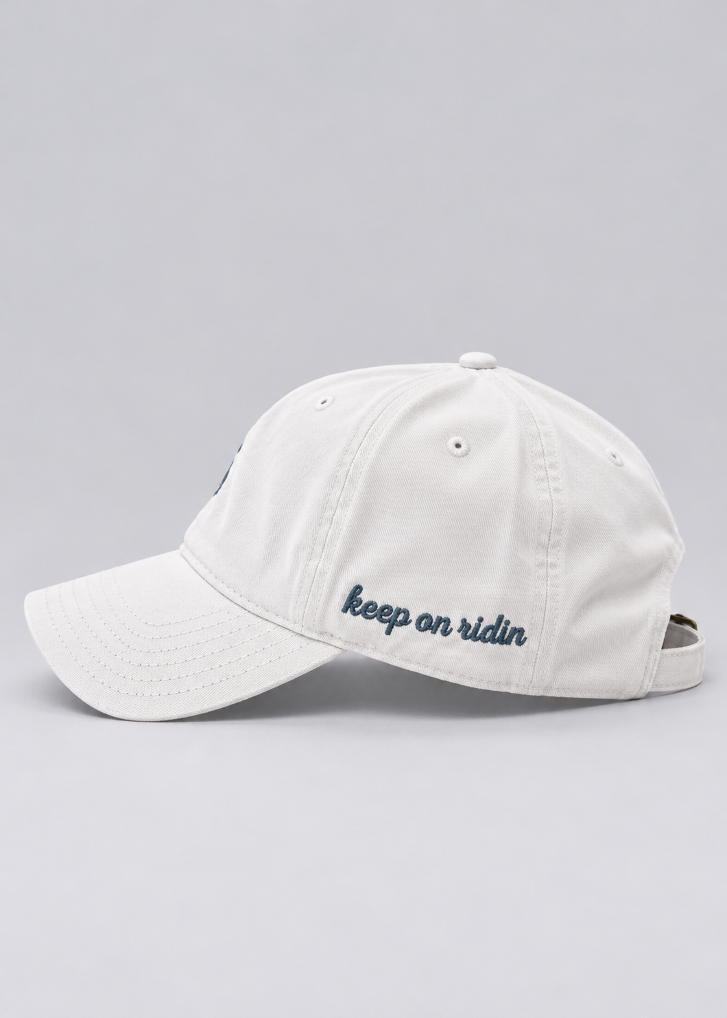 White + Ice Blue Logo | Diamond cross ranch dad caps