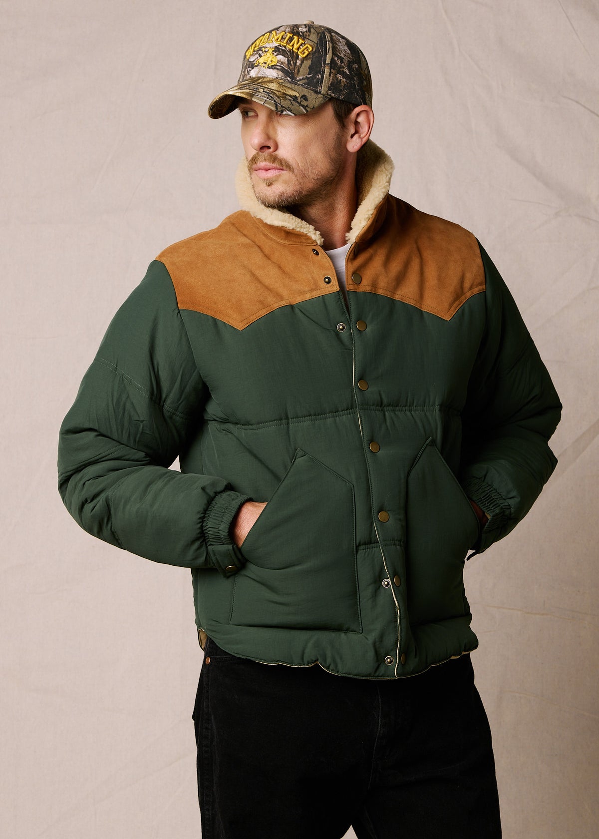 Timber Green Puffer Jacket | The Icon Puffer