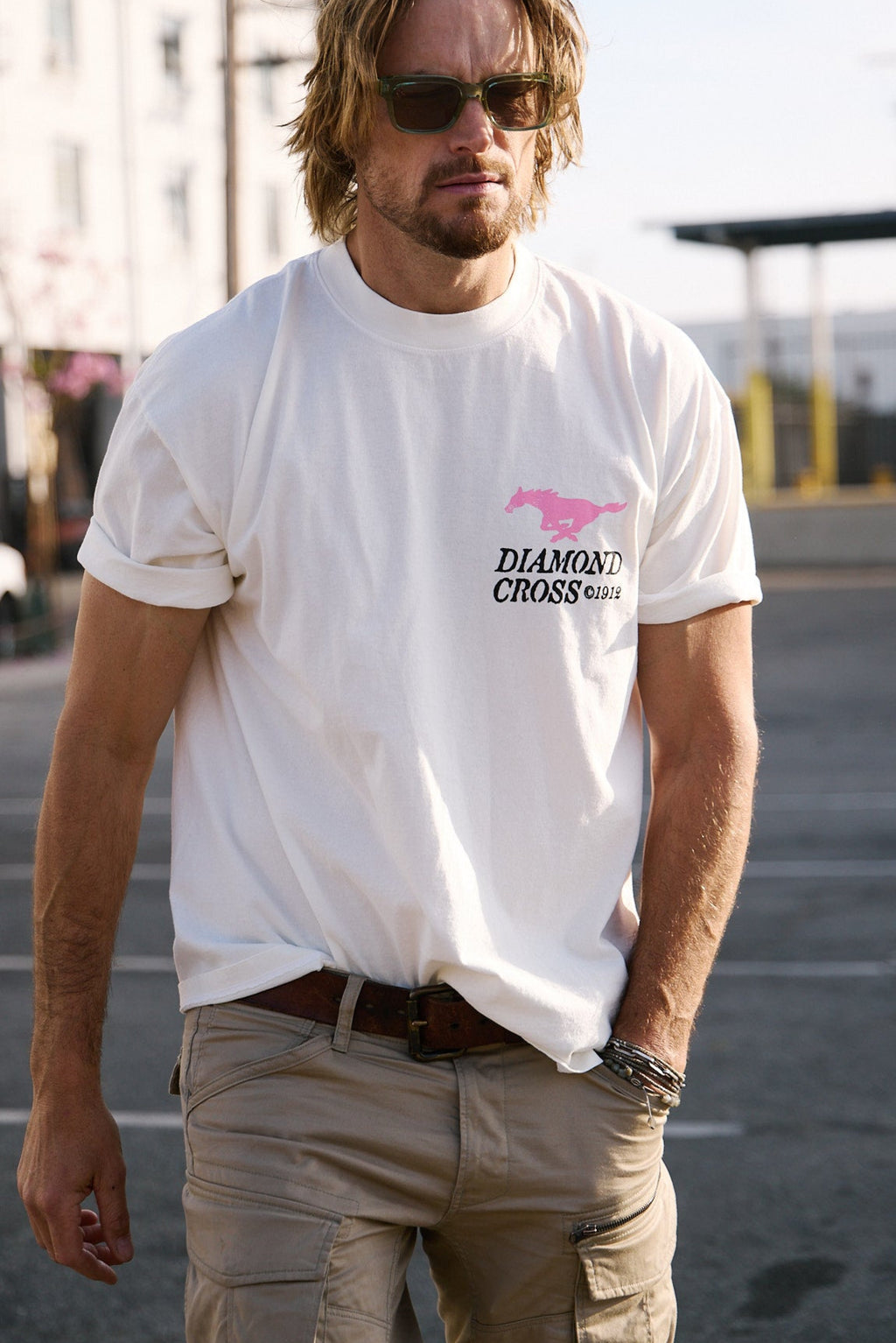 Vintage White | Diamond Cross Ranch Runnin T-Shirt