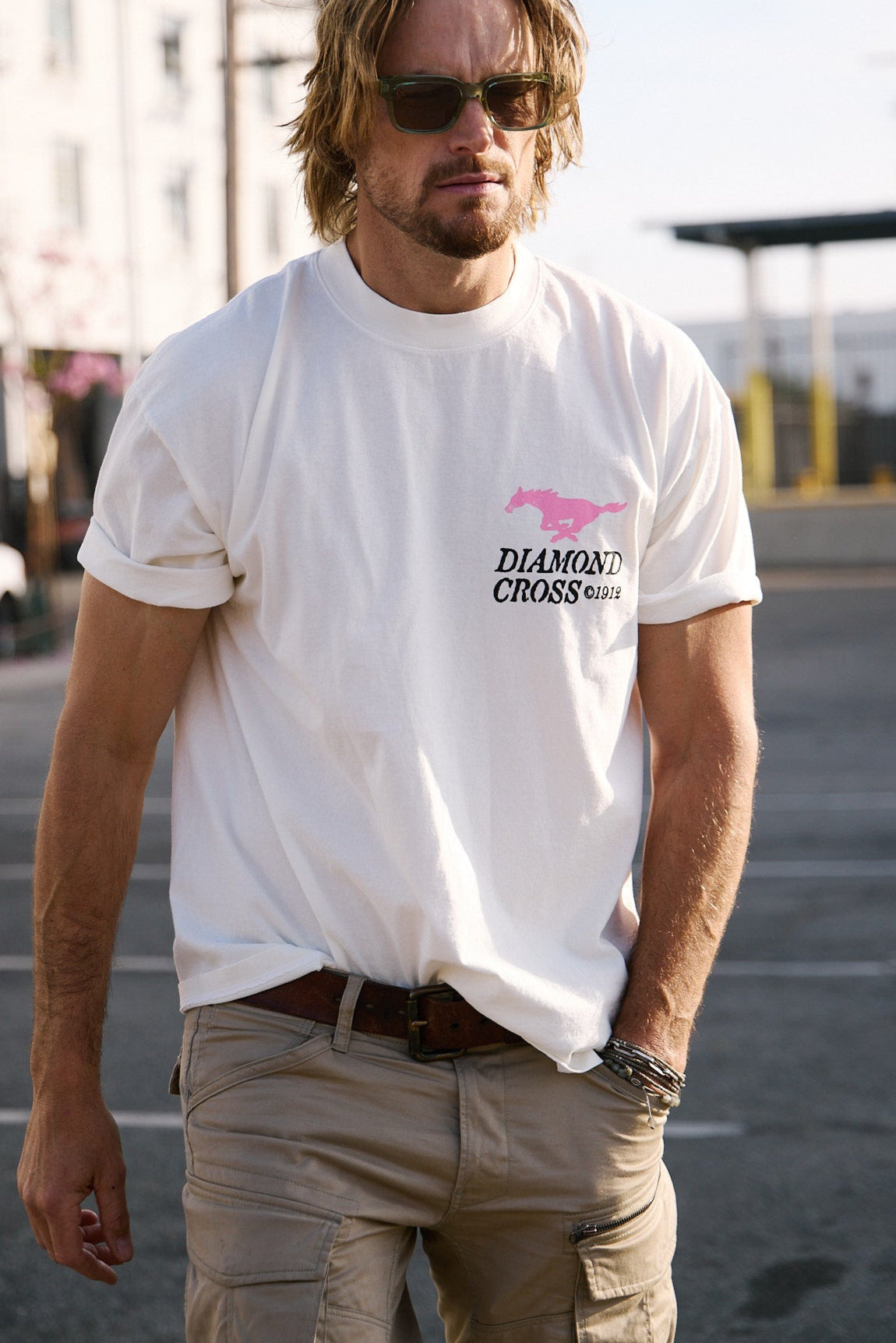 Vintage White | Diamond Cross Ranch Runnin T-Shirt