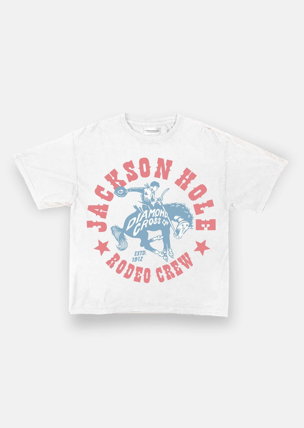 White | Diamond cross ranch Rodeo Crew white t-shirt