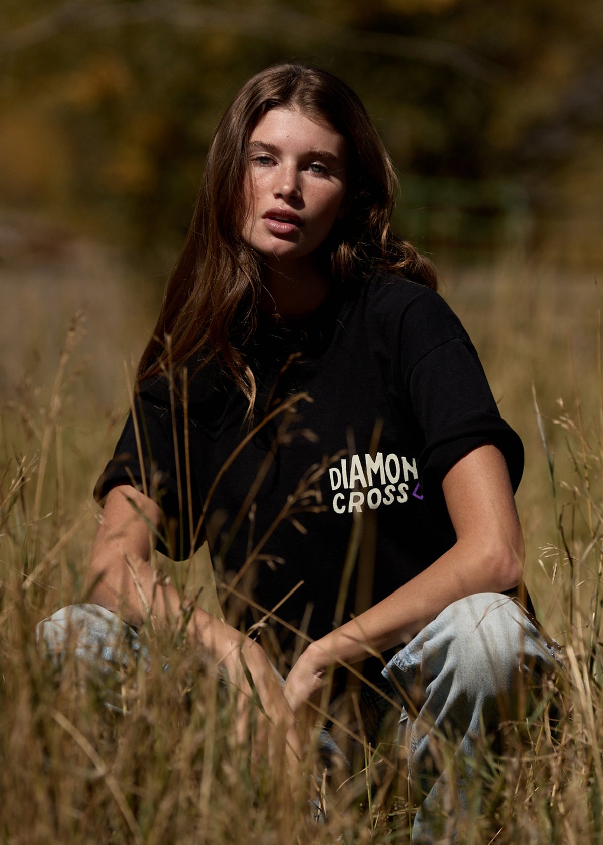 Black | Diamond Cross Ranch Cowboy Rodeo Black Maverick T-Shirt
