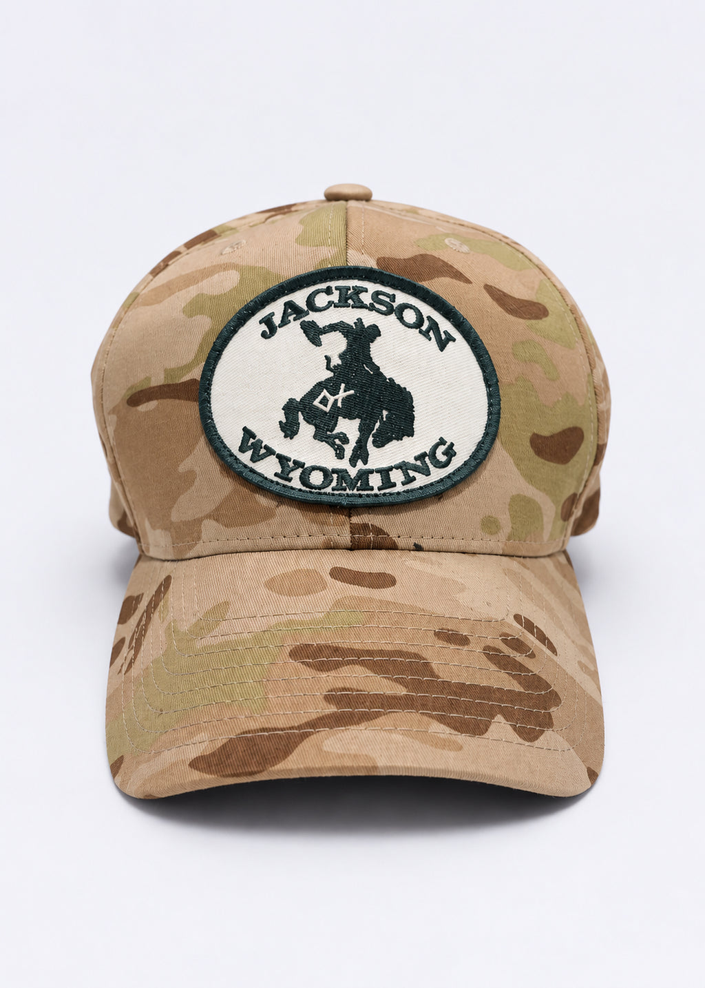 Tan Camo + Green Patch | Diamond Cross Ranch Camo Patch Hat