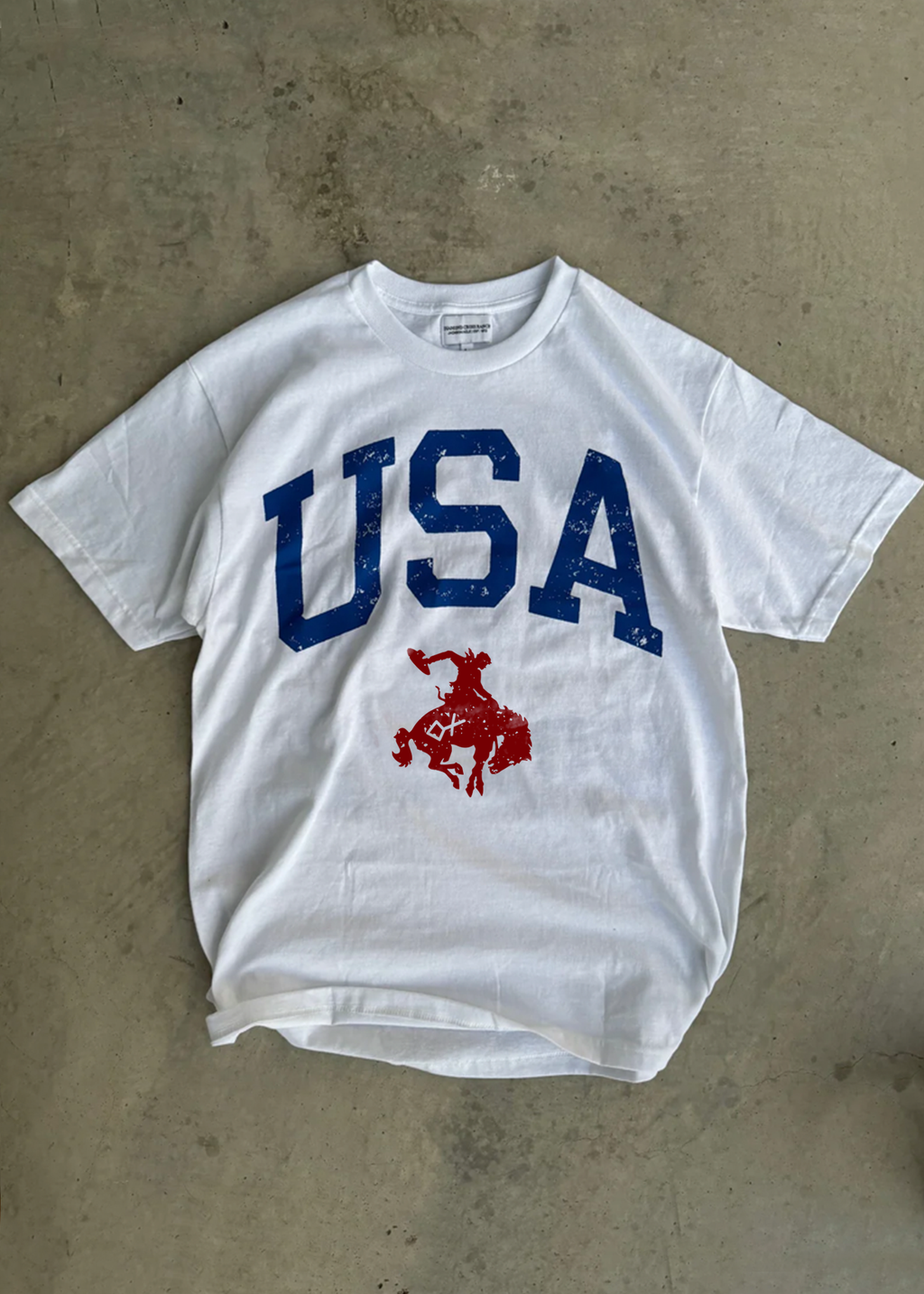 USA White | Diamond cross ranch USA Collection t-shirts