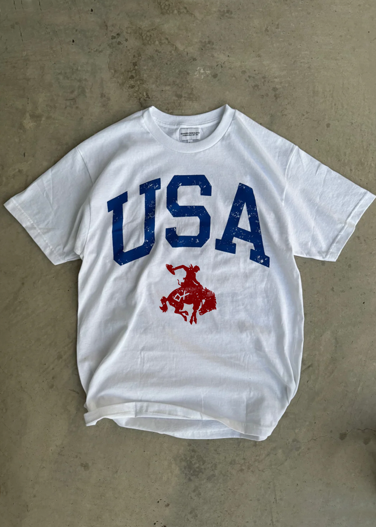 USA White | Diamond cross ranch USA Collection t-shirts