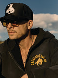 Black - Yellow Buckin | Sun Faded Zip Hoodies