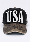 USA Black w Camo Brim | Camo Range Cap