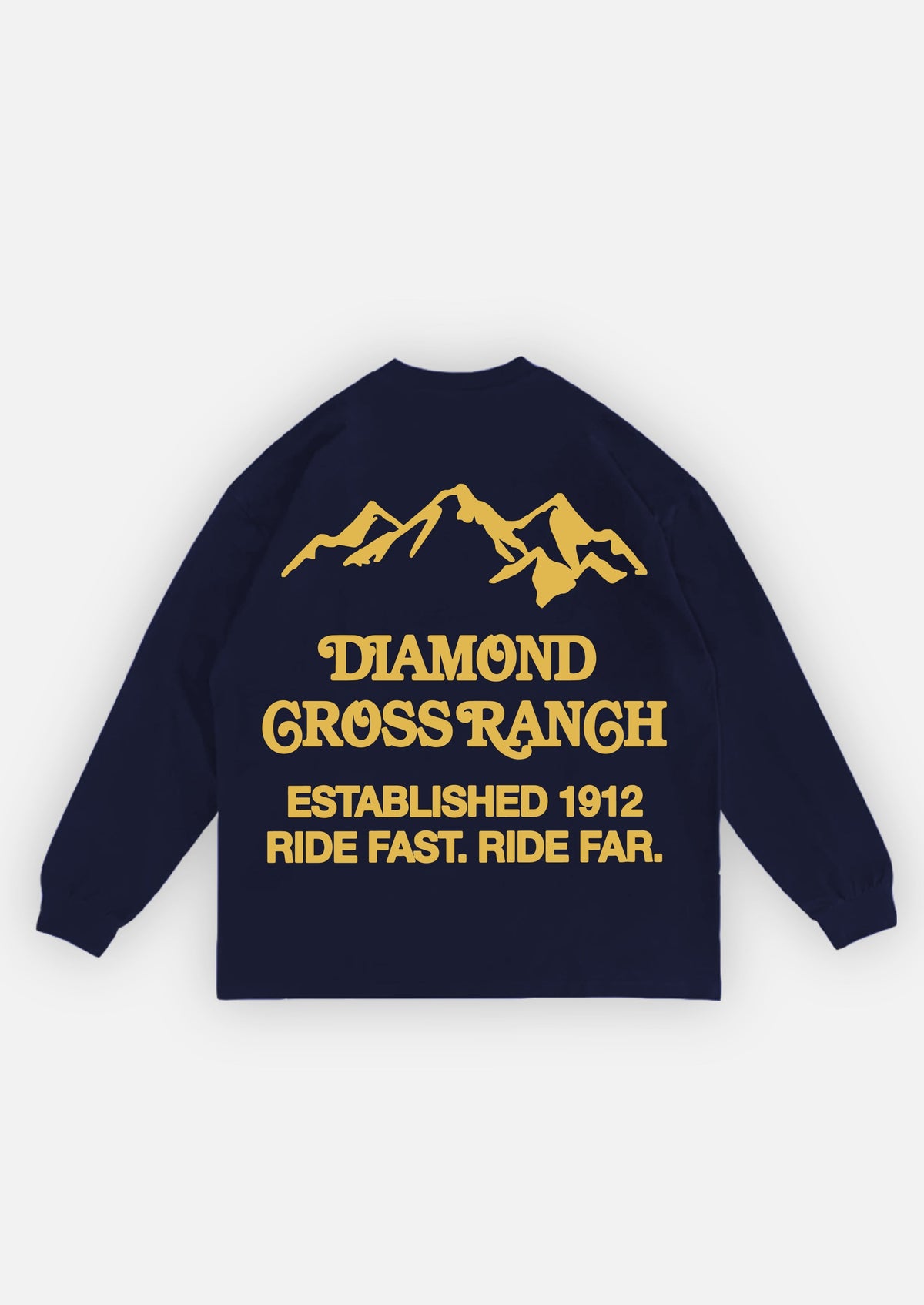 Navy | Diamond Cross Ranch Yellowstone Wyoming Navy Trailblazer Longsleeve tees