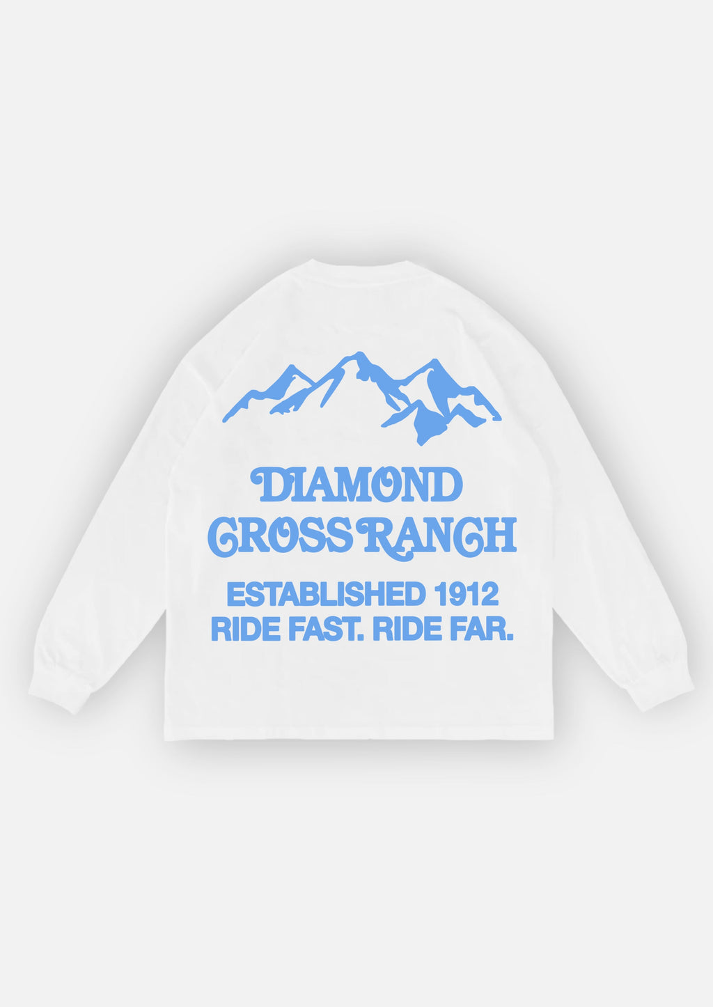 White | Diamond Cross Ranch Yellowstone Wyoming White Trailblazer Longsleeve