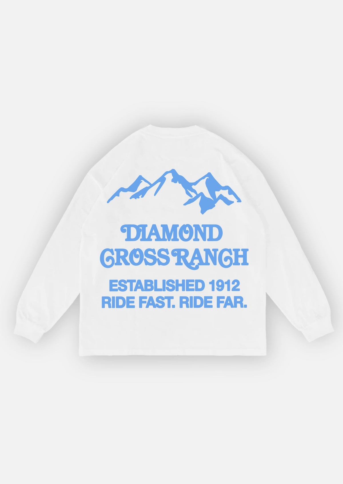 White | Diamond Cross Ranch Yellowstone Wyoming White Trailblazer Longsleeve