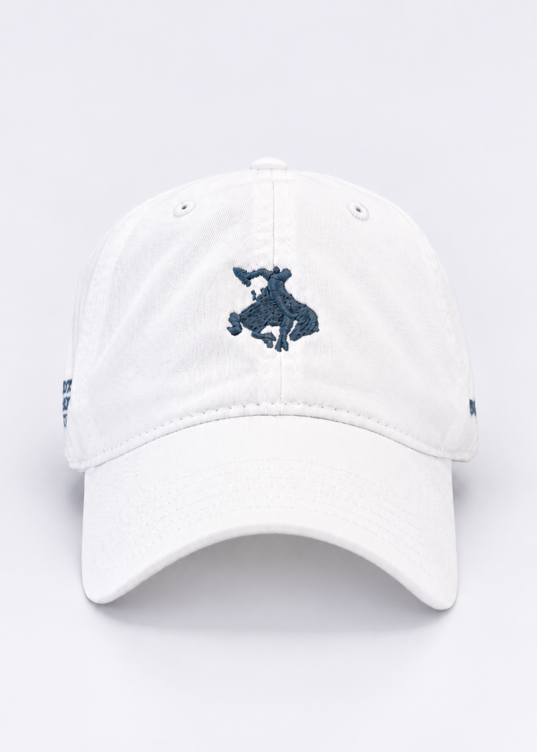 White + Ice Blue Logo | Diamond cross ranch dad caps