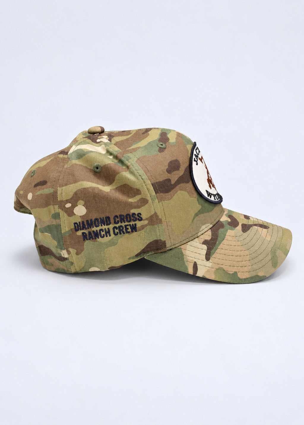 Tan Camo + Navy and Red Patch | Diamond Cross Ranch Camo Patch Hat