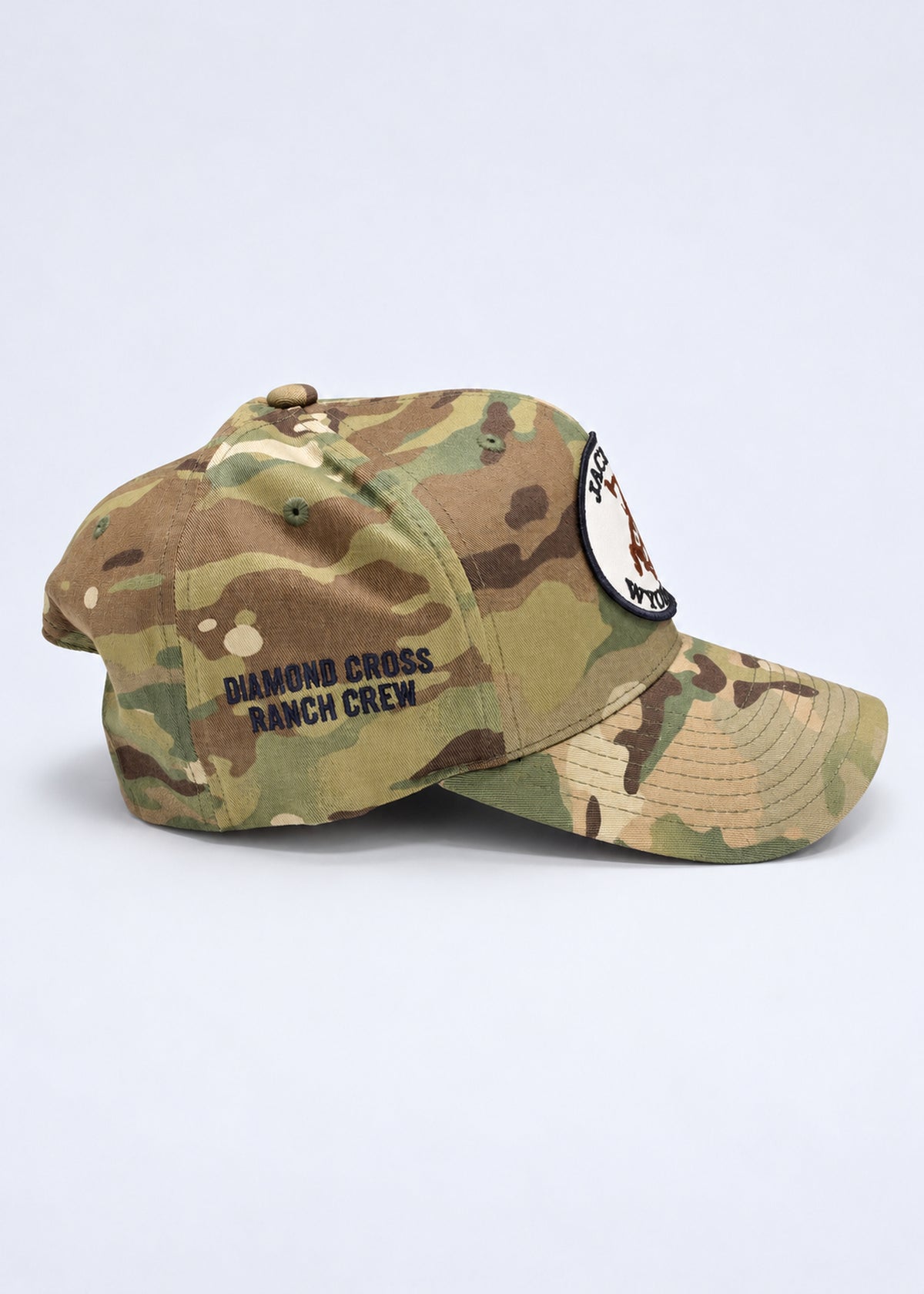 Tan Camo + Navy and Red Patch | Diamond Cross Ranch Camo Patch Hat