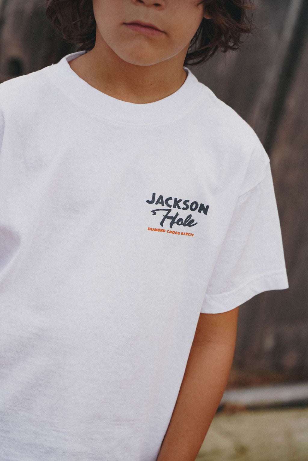 White | Diamond cross ranch Jackson Rodeo Kids tees