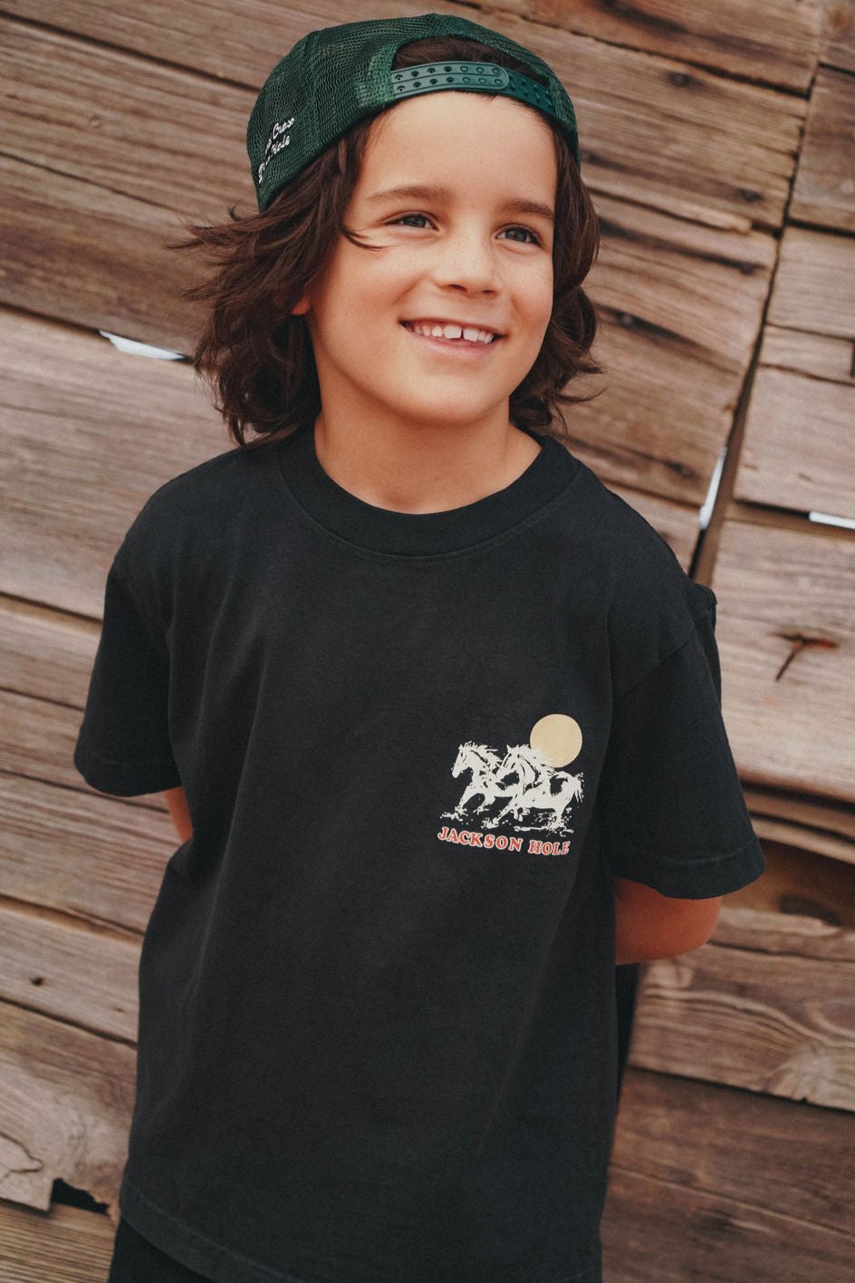 Black | Diamond cross ranch Jackson Wild Kids t-shirt
