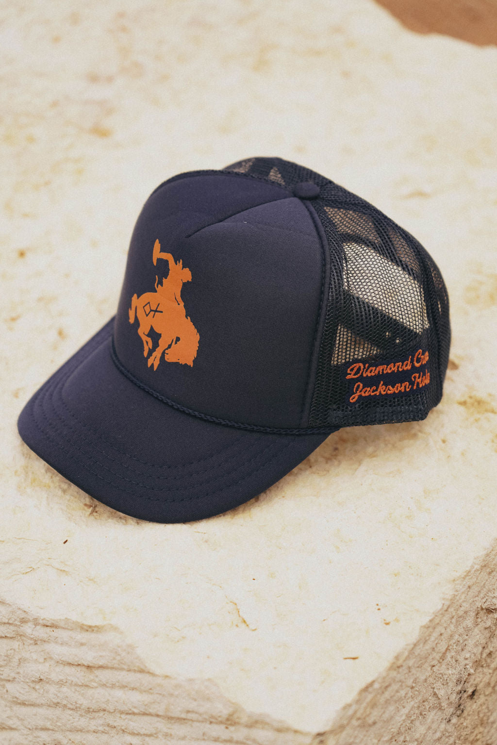 Navy & Orange | Kids Trucker Hat