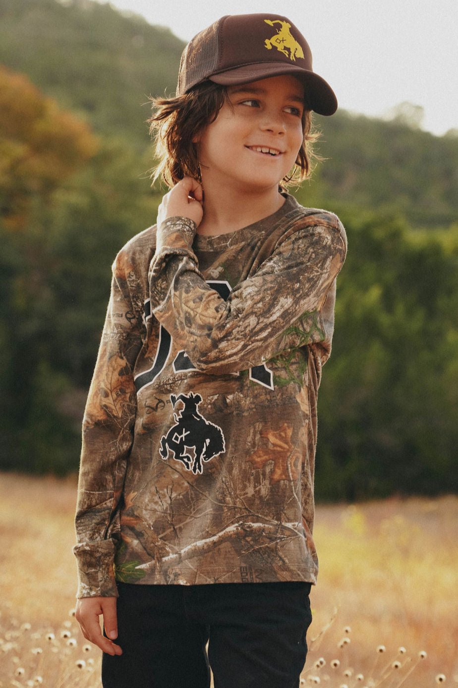 Brown & Yellow | Kids Trucker Hat