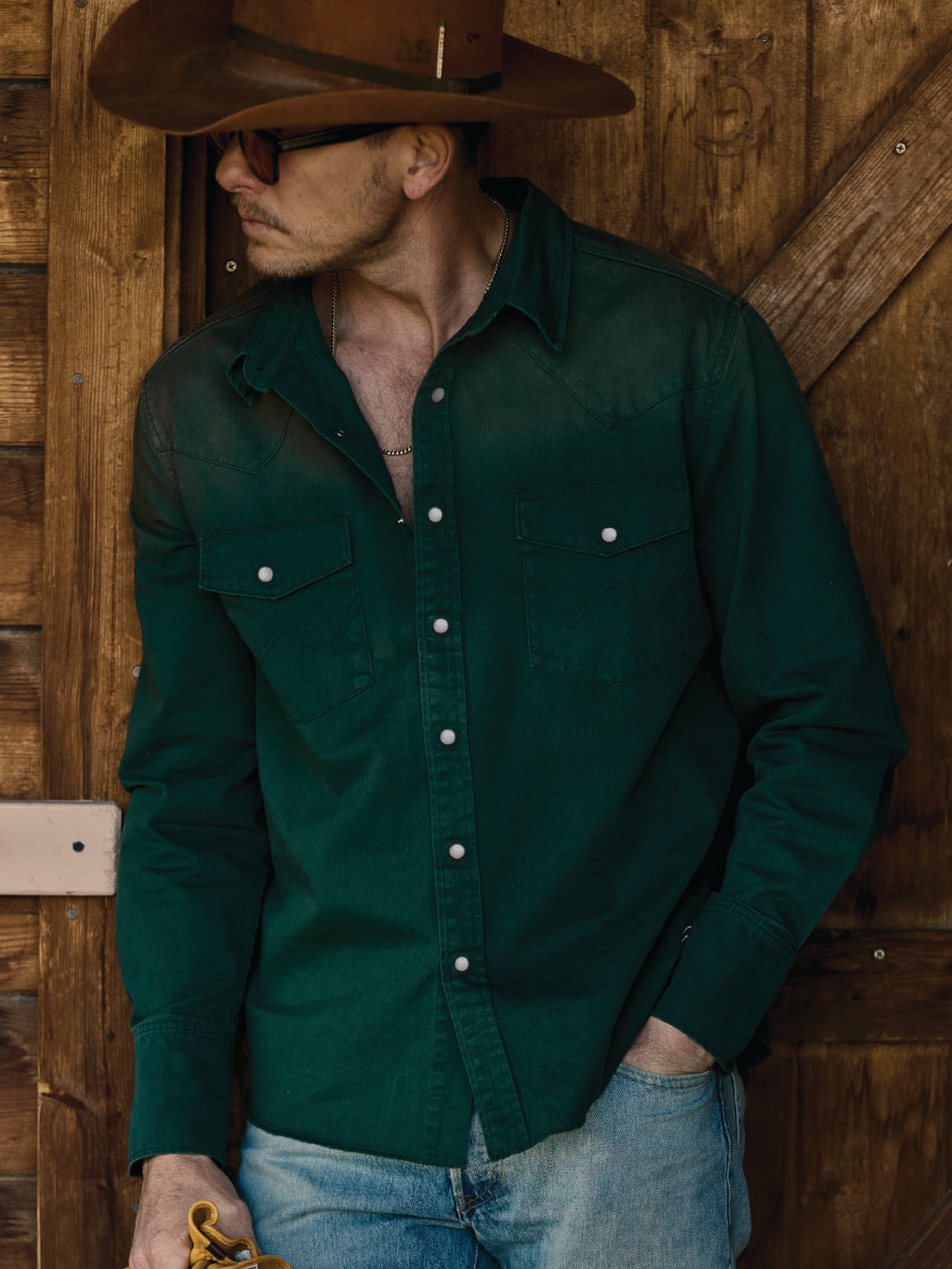 Sun Faded Forrest Green | Sun Faded Cowboy Shirts