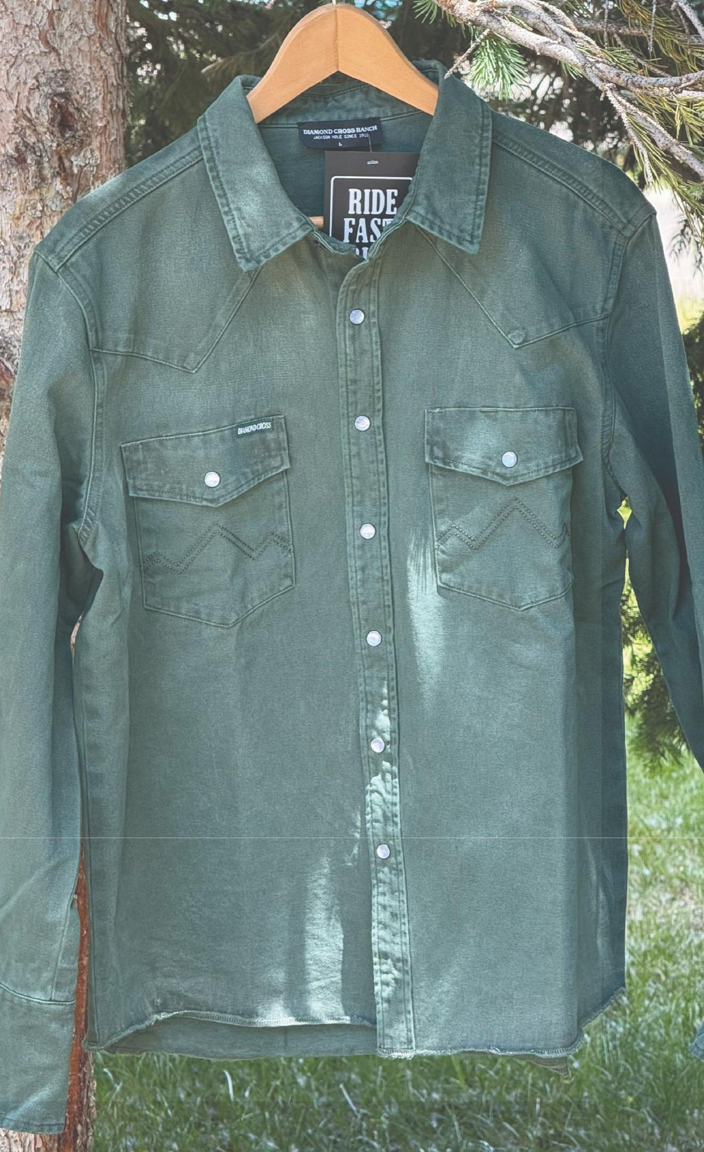 Sun Faded Forrest Green | Sun Faded Cowboy Shirts