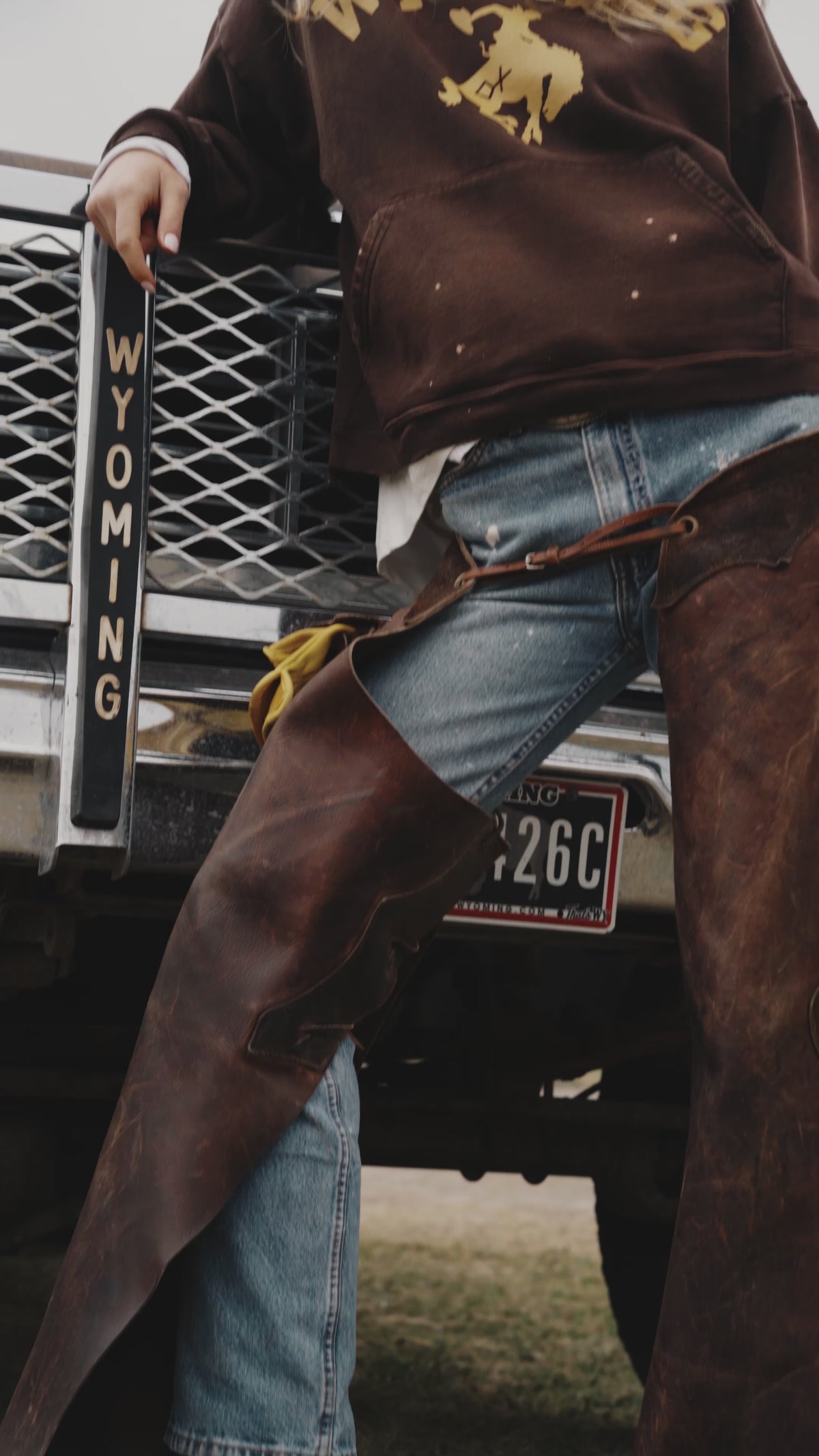 Wyoming Brown w Paint Splats | The Outlaw Hoodie