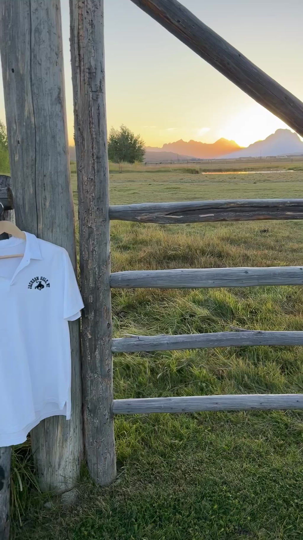 White Unisex Polo | Jackson Hole Preppy Polo