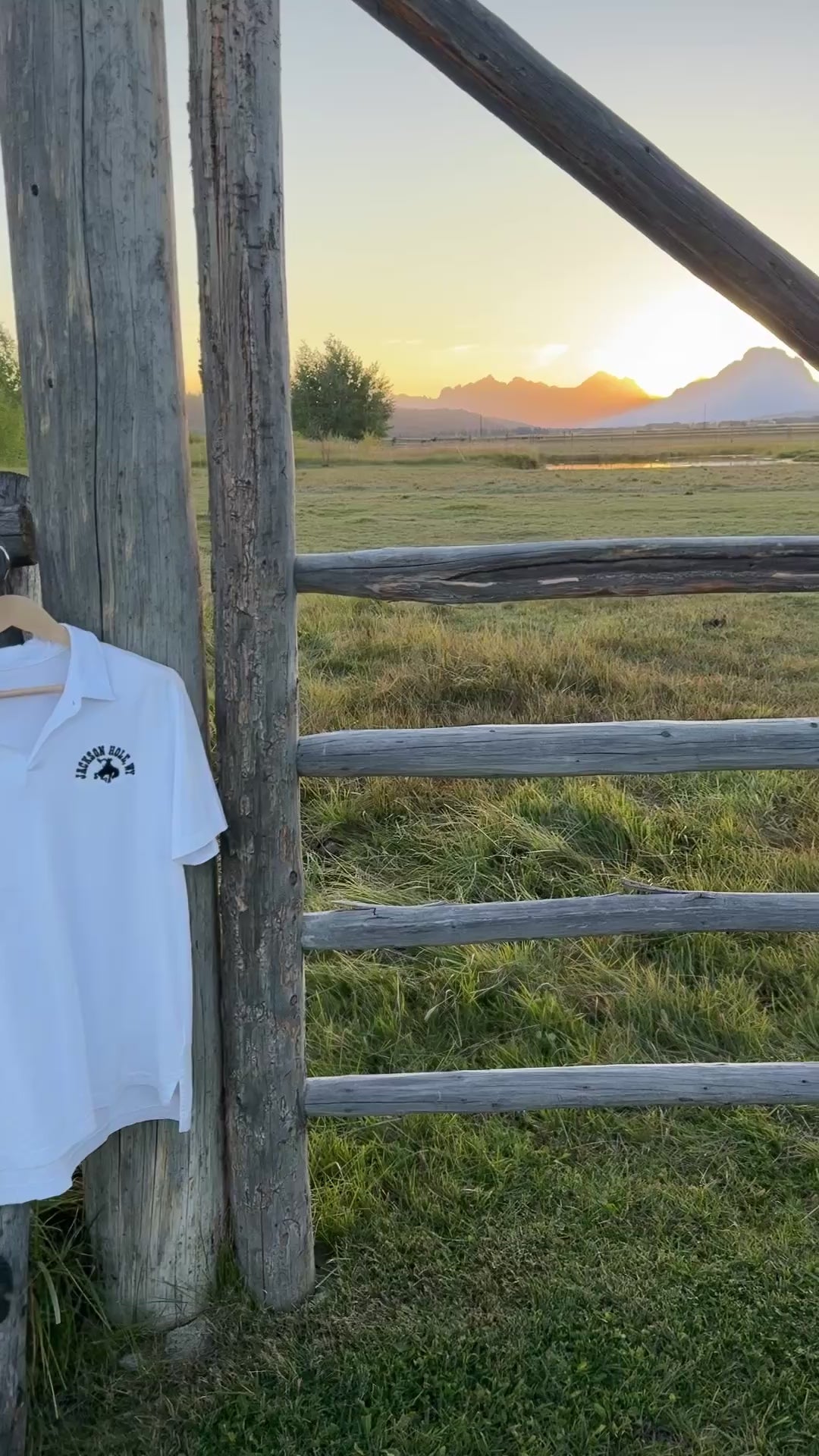 White Unisex Polo | Jackson Hole Preppy Polo