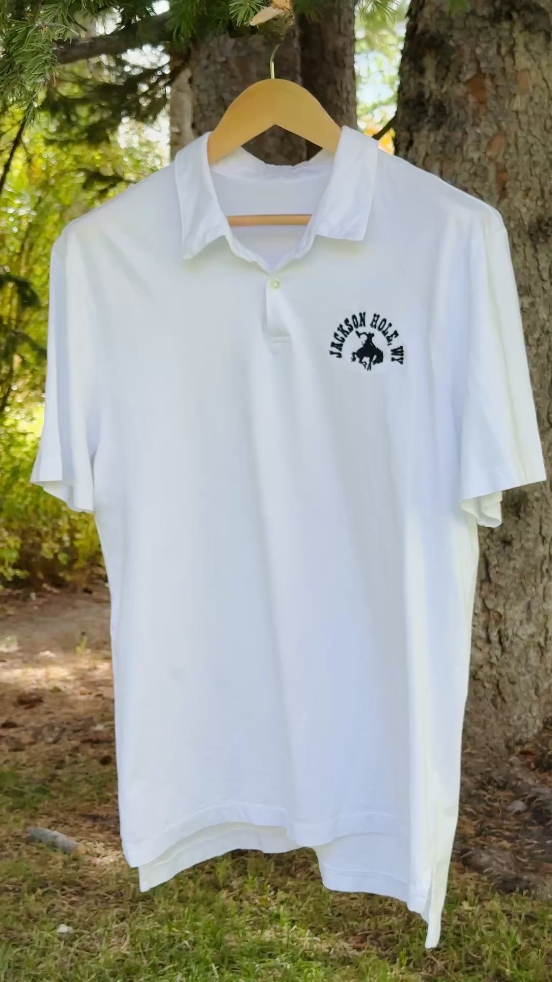 White Unisex Polo | Jackson Hole Preppy Polo