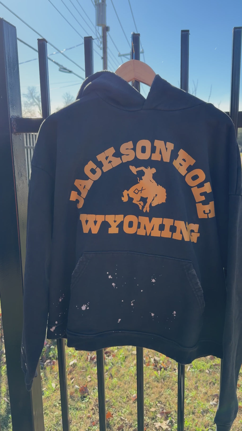 Sun Faded Black Distressed Jackson (Preorder) | The Outlaw Hoodie