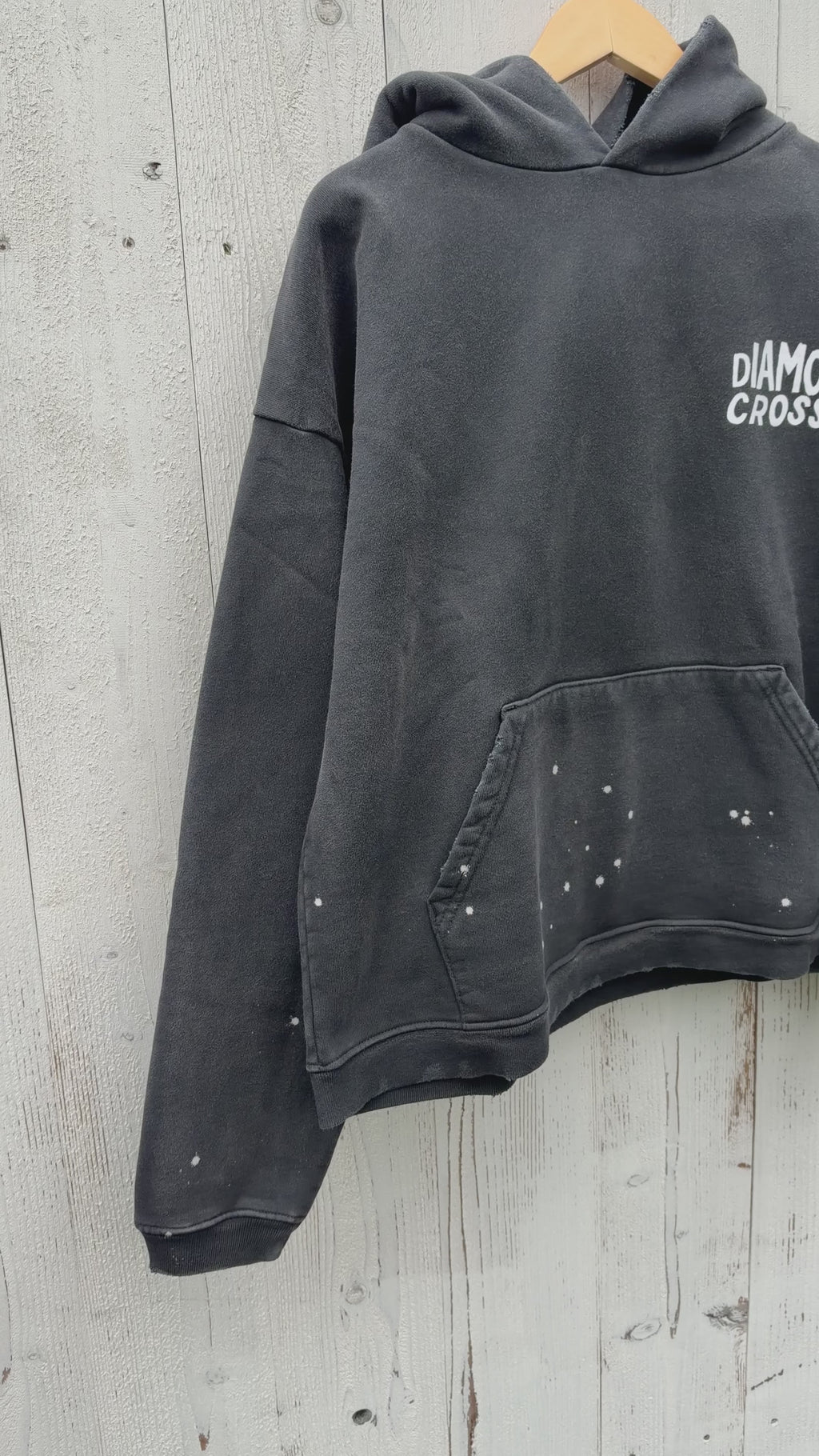 Maverick Black w Paint Distressed | The Outlaw Hoodie