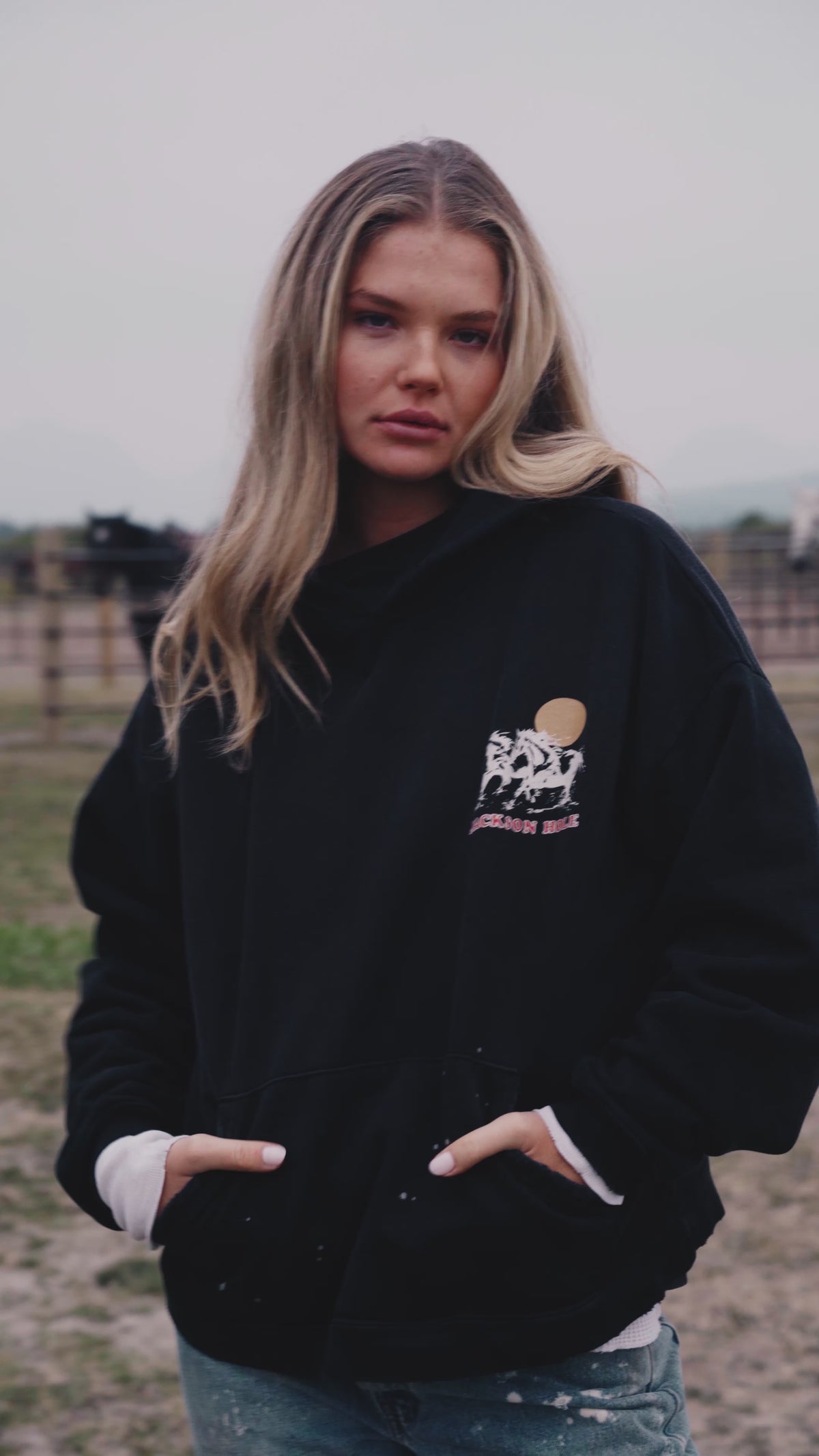 Sunfaded Black Hoodie | Jackson Wild