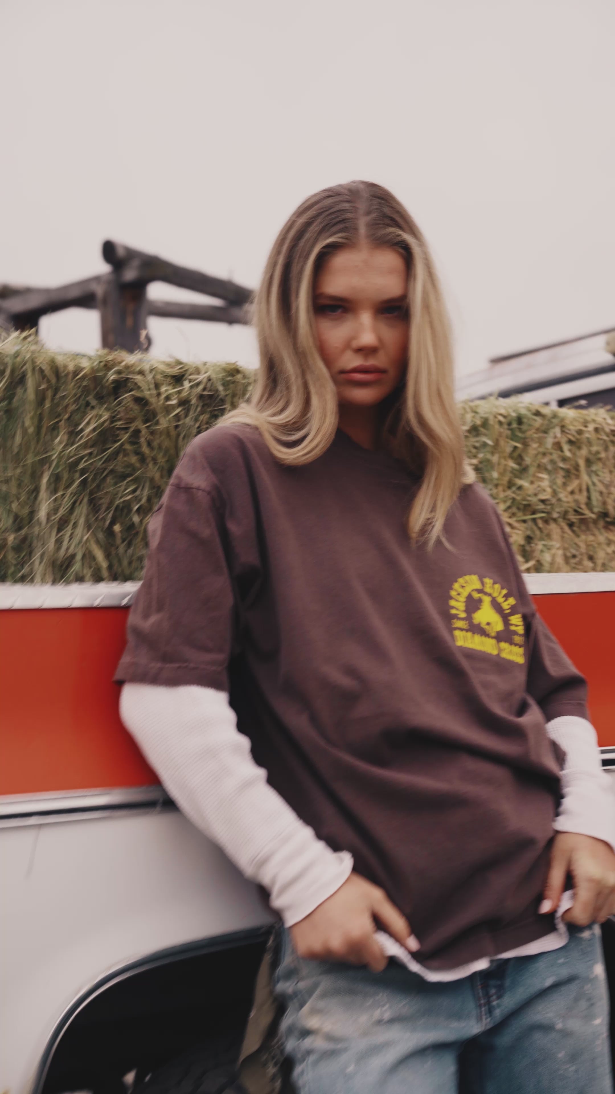 Sun Faded Black & Rodeo Gold | Buckin Tee