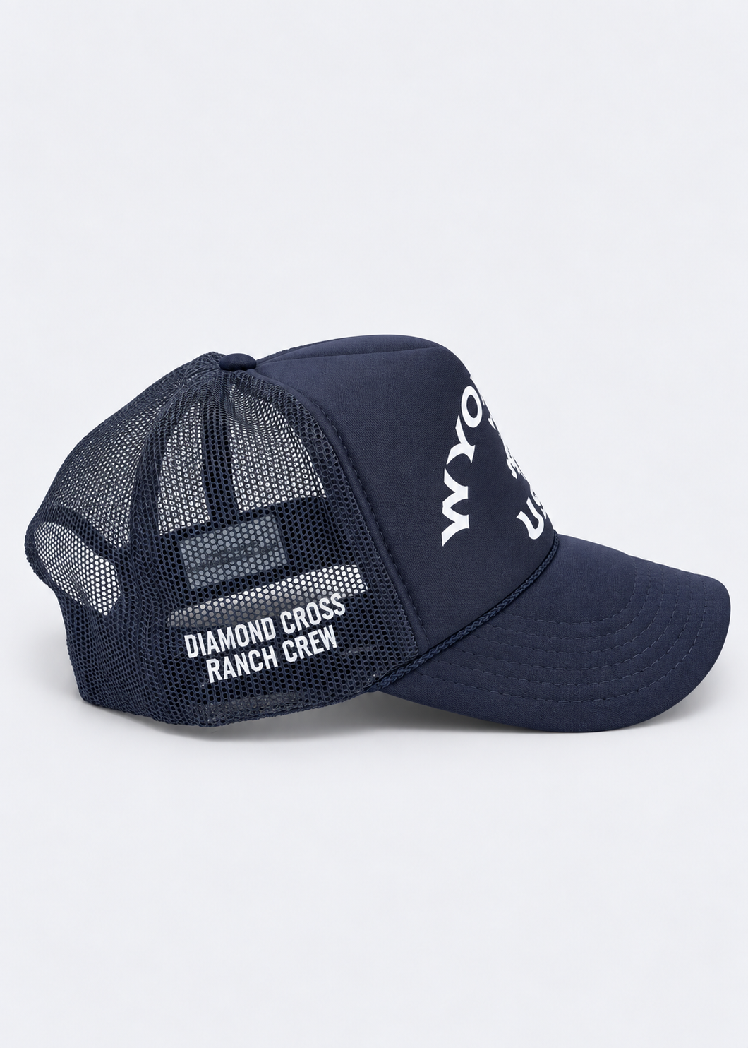 Navy Wyoming USA Cowboy | Icon Trucker Hat