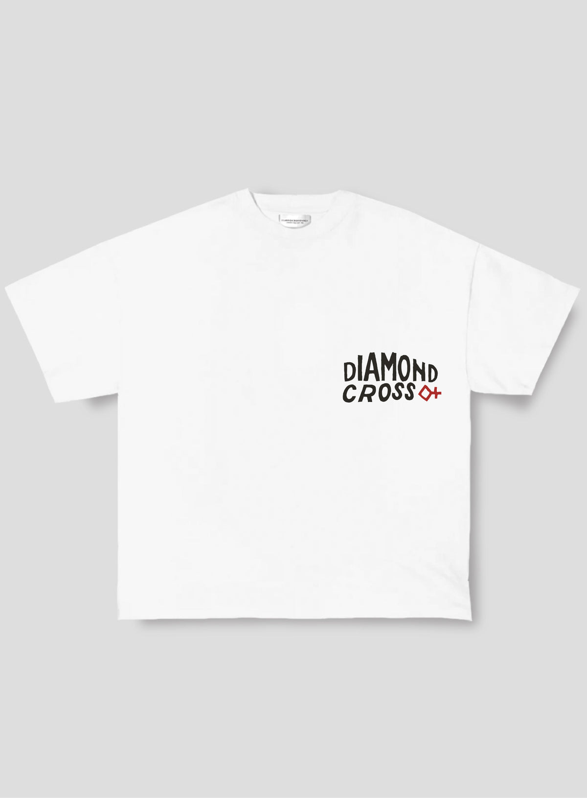 White | Diamond Cross Ranch Cowboy Rodeo White Maverick T-Shirt