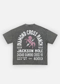 Black Distressed | Diamond Cross Ranch black T-Shirt
